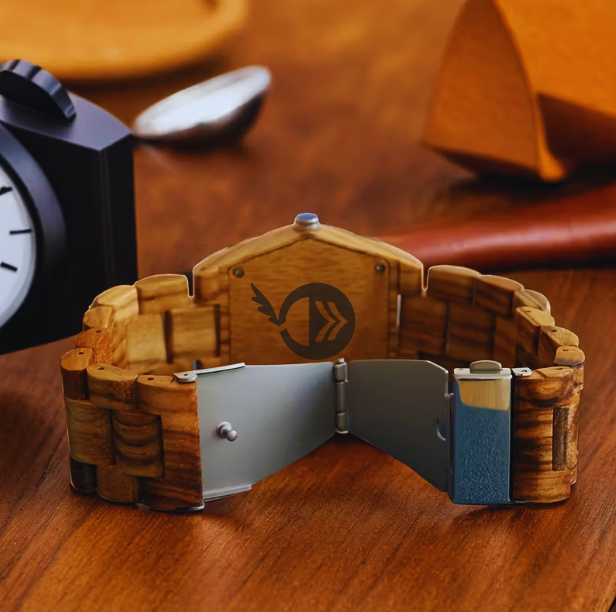 Women's Elegant Wooden Quartz Watch with Wooden Strap - Vintage Style Square Face Brown Wood Dial & Clear Bezel, Natural Wood Grain Texture, Durable Quartz Movement, Comfortable Wristwatch for Everyday