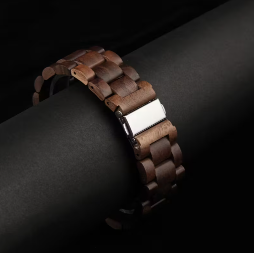 Men's Natural Walnut Wood Quartz Watch - Strap, Analog Quartz Movement with Brown Dial & Black Hands, High Quality (30m) - Casual & Formal Watch for Casual Attire